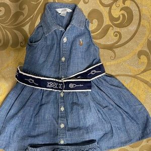 Authentic Ralph Lauren Cotton Chambray Shirtdress